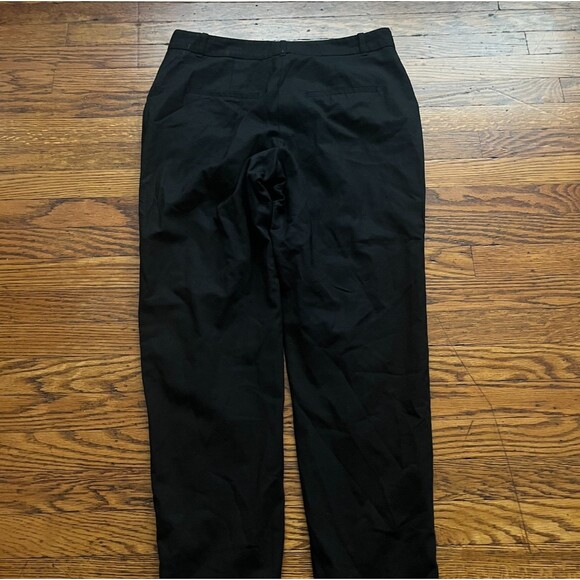 MM Lafleur Dress Pants Women’s 8 Black Straight Leg Trouser Slacks Wool Stretch - Picture 7 of 10